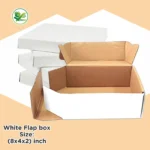 Box Brother 3 ply White Corrugated Carton Flap Box - 8x4x2 inches - Pan India Free SHipping +Cod Avaialbale