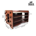 4-Tier Wooden File Tray