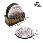Handmade mandala coaster set