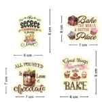 Baking quote fridge magnets