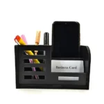 Black Wooden Desk Organizer