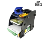 Woodkey Black 4-Tier File Organizer – Angled View"