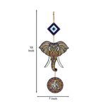 Buy Elephant Evil Eye Wall Hanging with Ganesha – Vastu & Protection Decor | Woodkey