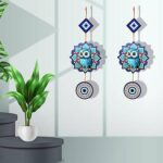 Handmade Owl Evil Eye Wall Hanging – Woodkey Spiritual Home Decor India