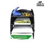 Woodkey Black 4-Tier File Organizer – Angled View
