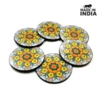Decorative Table Coasters for Coffee & Gifting – 6 Pc Set
