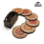 Handcrafted Eco-Friendly Coaster Set - Lifestyle Setup