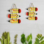 Buy Pencil-Shaped Motivational Wall Hanging – Wooden Decor for Kids & Study Room | Woodkey
