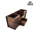 Rolex Darkwood Pen Stand with Drawer