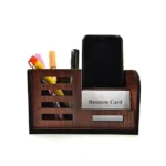 Rolex Darkwood Wooden Desk Organizer