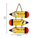 Buy Pencil-Shaped Motivational Wall Hanging – Wooden Decor for Kids & Study Room | Woodkey