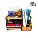Woodkey 4-Tier Black File Organizer