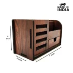Wooden Desk Organizer with Drawer