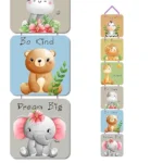 Wooden baby room wall hanging