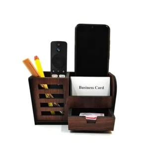 Woodkey Rolex Darkwood Desk Organizer