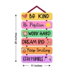 be kind work hard dream big wall art