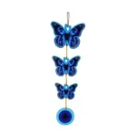 blue butterfly evil eye wall hanging