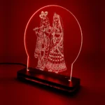 Radha Krishna Engraved LED Lamp1