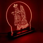 Radha Krishna Engraved LED Lamp2