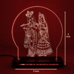 Radha Krishna Engraved LED Lamp3