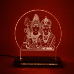 Shiva Parvati 3d Engraved Night Lamp