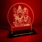 Shiva Parvati 3d Engraved Night Lamp1