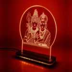 Shiva Parvati 3d Engraved Night Lamp2