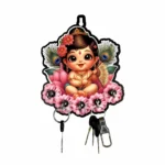 Krishna Wooden Key Holder